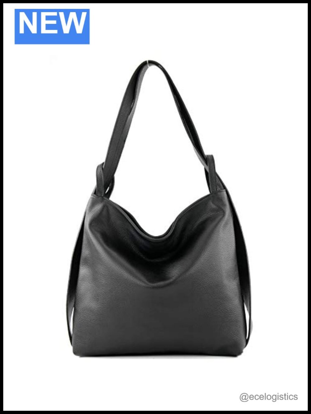 Genuine Leather Hobo Backpack 2-in-1 Handmade in Italy Women's Shoulder Bag